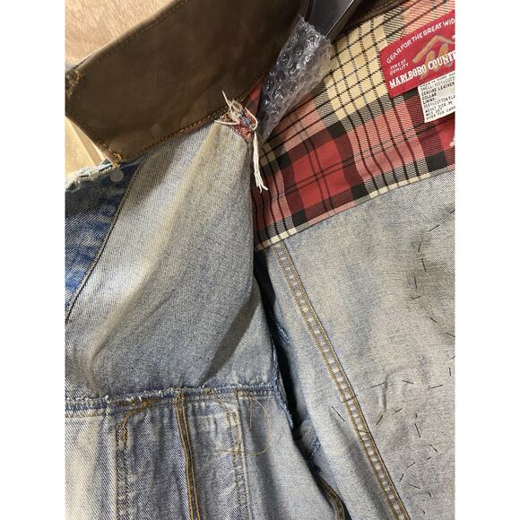 Vintage 1990’s Marlboro Denim Jacket With GUNS .N. ROSES patches. Size M - Picture 12 of 16